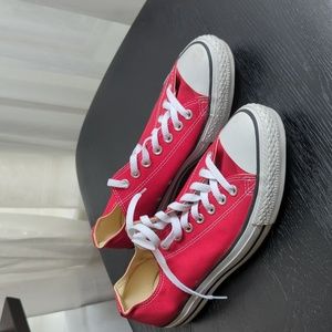 Red Converse ALL STAR Low Top Sneakers